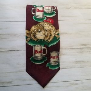 VTG Anheuser Busch Budweiser Frog Necktie